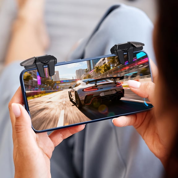 HONMEET Mobile Gaming Controller Pair with Adjustable Clip and High Sensitivity Buttons for Smartphone Gaming