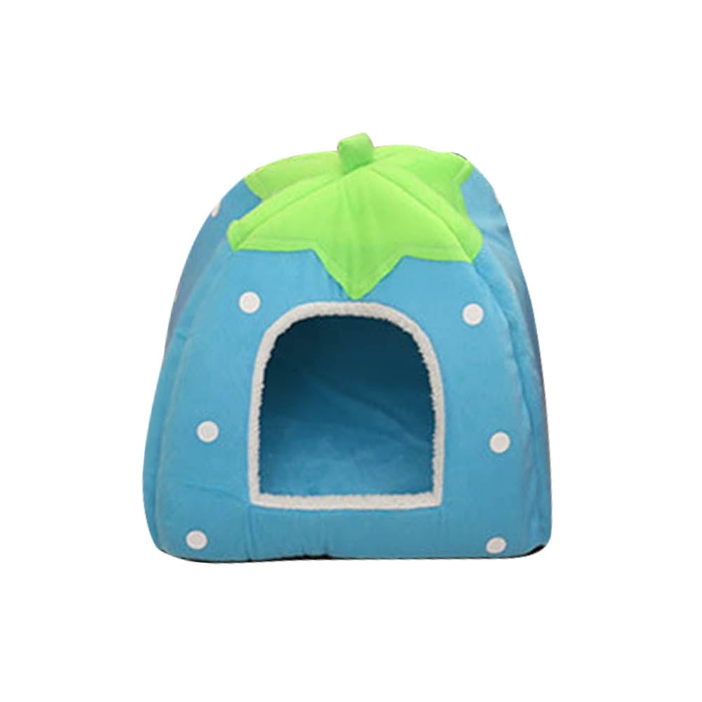 Pet Dog Cat Puppy Cave House Cushion Home Bed Soft Washable Strawberry ...