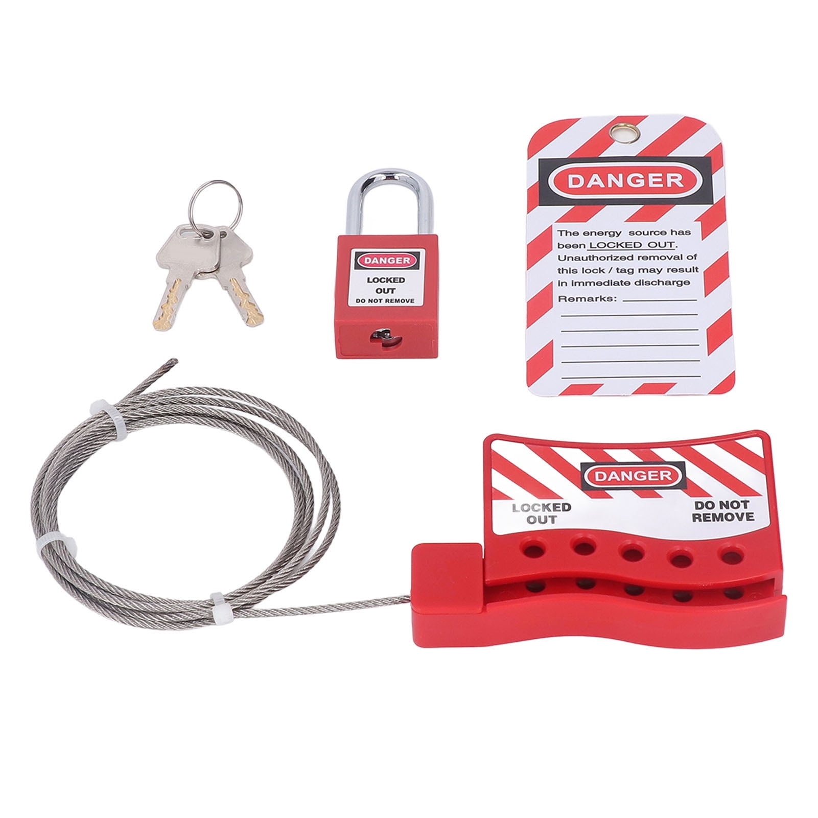 Lockout Tagout Cable Lock, Strong Material Integrated Design Lockout