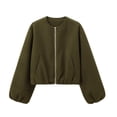 thumbnail image 1 of Lovzfmll Vestes d'Automne pour Femmes, Hauts Bomber Coupés Vêtements d'Automne Mode Début Automne, 1 of 3