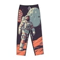 thumbnail image 4 of Daiia Astronaut With American Flag Women's Sleep Pant with Pockets and Drawstring,Pajama Pants-Medium, 4 of 9