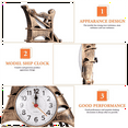 thumbnail image 2 of Clock Alarm Sailboat Table Vintage Retro Model Ornament Nautical Desk Clocks Boat Figure Silent Bedside,Gold, 2 of 8