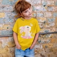 thumbnail image 3 of Girl 6t Shirts Rabbit Print Comfy Short Sleeve Tee for Toddler Happy Easter Round Neck Children's Shirts 8-9 Years,Yellow, 3 of 3