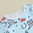 thumbnail image 5 of Bagilaanoe 2pcs Toddler Baby Boy Shorts Set Short Sleeve Print T Shirt Tops + Shorts 2T 3T 4T 5T 6T Kids Casual Summer Clothes, 5 of 8