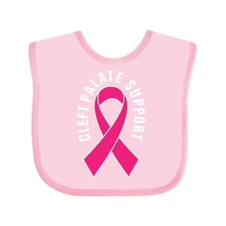 

Inktastic Cleft Palate Cleft Lip Ribbon Support Gift Baby Boy or Baby Girl Bib