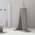 thumbnail image 3 of Kids Bed Canopy with PomPom Cotton Canopy for Crib Baby Girl Netting Cover Canopy Crib Curtain Reading Nook Hanging Tent Nursery Play Game Castle House Decoration - grey, 3 of 7