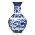 thumbnail image 3 of WHAMVOX Decorative Blue and White Porcelain Vase Delicate Vase 14.00X8.20X8.20CM, 3 of 8