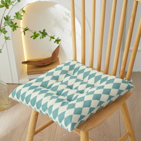 

Yishangzhng Striped Diamond Geometric Cushion Student Seat Cushion Home Reclining Chair Restaurant Chair Strapable Bottom Cushion Workout Equipment New Apartment Essential