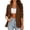 20#Brown, variant on Business Blazer for Women ,Long Sleeve Notched Lapel Solid Color Jacket, Casual Office Outdoor Work Coat with Pockets Yellow 2XL