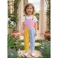 thumbnail image 6 of RUINIXCW Toddler Boy Overalls Contrast Color Adjustable Straps Sleeveless Jumpsuits, 6 of 9