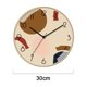 thumbnail image 2 of Reloj de pared redondo, silencioso, sin tictac, madera natural, decoración del hogar para sala de estar, cocina, dormitorio y oficina, 2 of 5