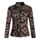 thumbnail image 4 of Moda Mujer Solapa Impresión Botón Frontal Cárdigan Manga Larga Camisa Tops Abrigo Odeerbi ODB-6, 4 of 9