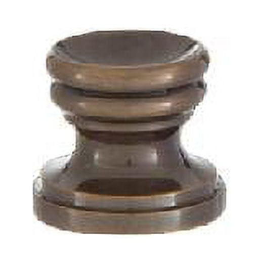 B&P Lamp® Cup Shaped Design, Base Only Finial, Antique Brass Finish