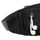 thumbnail image 5 of Riñonera, gran capacidad, 2 bolsillos, riñonera impermeable de nailon para ciclismo para caminar, cinturón de nailon negro y gris, 5 of 8