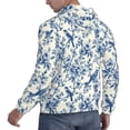 thumbnail image 6 of Kdxio Vintage Floral Birds Print Mens Casual Hooded Collar Drawstring Hoodies Pullover Sweatshirts Casual Long Sleeve Shirts-XX-Large, 6 of 7