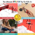 thumbnail image 2 of The Off Bits Juguetes de construcción de tallos Educativos construye tu propio robot araña de juguete para niños de 6 7 8 9 años Niños y niñas Juguetes de tallo de animales Kit de ingeniería Juguetes, 2 of 5