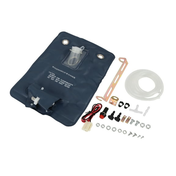 Unique Bargains Universal Windscreen Washer Bottle Bag Kit with DC 12V Pump for Auto