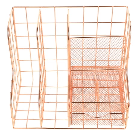 PIXNOR  Filing Supply Paper Organizer Desktop Stand Work Office Supplies Rose Gold