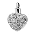 thumbnail image 3 of Colgante de Cremación Forma Corazón Cristal Acero Inoxidable Sunnimix La cremación, 3 of 6