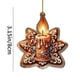 thumbnail image 3 of Fiudx Decoración del hogar Adorno navideño Muñeco de nieve Velas Reno Campanas Colgante Acrílico Plano Colgante Navideño Espejo Retrovisor de Coche Colgante Árbol de Navidad Decoración 2 piezas, 3 of 7