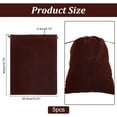 thumbnail image 4 of 12x15 Inch Velvet Pouch Bags with Drawstring 5pcs Large Jewelry Gift Bags Coffee Color Cloth Drawstring Bags Treat Bag Party Favor Bag Storage Packing Bag for Wedding Halloween Christmas, 4 of 10