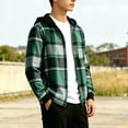thumbnail image 6 of yillto Boys Plaid Jackets Flannel Hoodies Fall Fashion Long Sleeve Zip up Jacket Coat for Kids 5-15 Years, 6 of 7