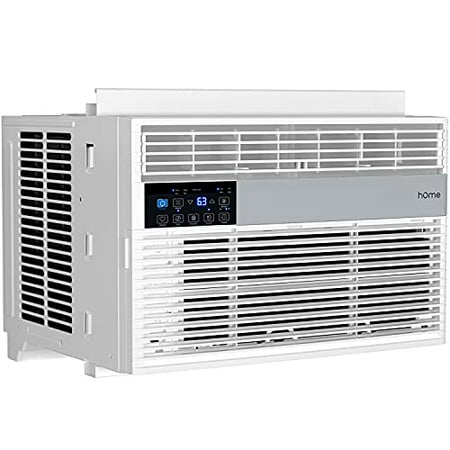 hOmelabs 6,000 BTU Window Air Conditioner with Smart Control – Low Noise AC Unit with Eco Mode, LED Control Panel, Remote Control, and 24 hr Timer
