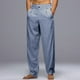 thumbnail image 1 of Pantalones casuales holgados de pierna recta para hombre, de longitud completa, con bolsillo frontal plisado doble., 1 of 4