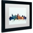 thumbnail image 2 of Trademark Fine Art "Jackson MS Skyline Blue" Canvas Art by Michael Tompsett, White Matte, Black Frame, 2 of 4