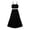 Black, variant on Womens Sets 2 Piece Outfits Skirts Summer Trendy Spaghetti Strap Ruffled Crop Top & High Waist Maxi Skirt Casual Going Out Vacation