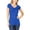 Royal Blue, variant on Moa Collection Women Casual Solid V-Neck Short Sleeve Basic T-Shirt Top