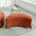 thumbnail image 7 of Aukfa 33" Storage Ottoman, Convertible Bench, Side Table for Living Room, Half Moon Shape, Red, 7 of 7