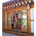 thumbnail image 3 of Cortina de puerta Rapunzel para puerta, cortina opaca con estampado de patrón, cortina divisoria de ambientes, tapiz para decoración del hogar, 34" de ancho x 56" de largo, 3 of 7