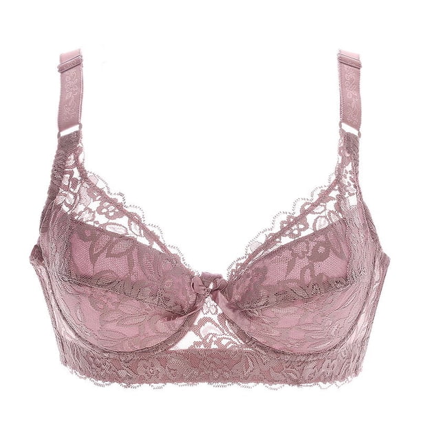 Ropa interior fina de copa completa, sujetador pequeño de talla grande, sujetador de encaje ajustable inalámbrico para mujer, cubierta de pecho, copa BCD, sujetadores de encaje de talla grande Tan Jianjun unisex