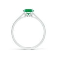 thumbnail image 2 of ANGARA Natural Oval Solitaire 1.1 ct Emerald Cocktail Ring in Sterling Silver for Women (Size-8x6mm) | May Birthstone, Birthday, Anniversary, Jewelry Gift for Women | Natural Emerald Ring, 2 of 10