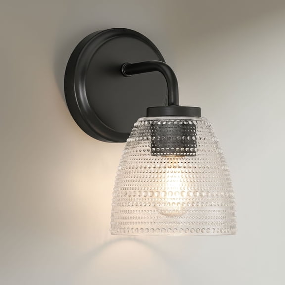Possini Euro Design Possini Euro Sabrina 9" High Black and Glass Wall Sconce