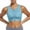 Blue, variant on WREESH Womens Zip Front Sports Bra Running High Impact Sports Bras Padded Racerback Workout Gym Yoga Bras Blue