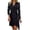 A-Black291, variant on Womens Sequin Wrap Dress Lapel Collar Long Sleeve Party Night Mini Gown