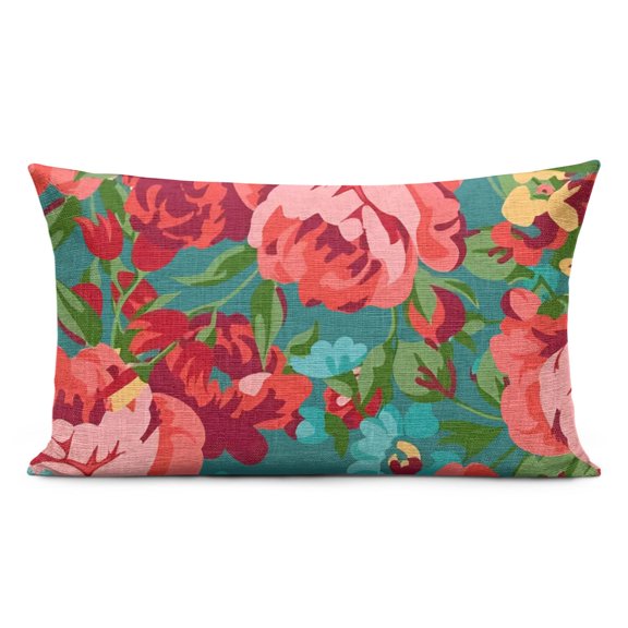 Pioneer Pillow Covers 12x20 Inch Linen Decorative Square Throw Pillow Covers for Home Sofa Bedroom Outdoor Indoor