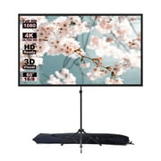 Excelimage Projector Screen with Stand, 60 inch Outdoor Projector Screen 16:9, Lightweight Tripod Projector Screen