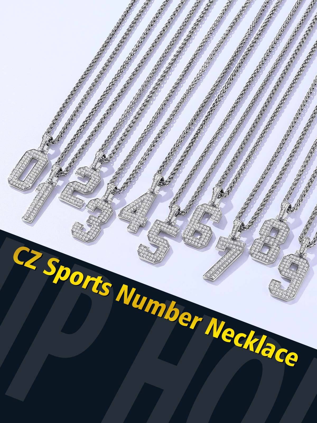 FindChic Cubic Zirconia Silver Colors Necklaces for Mens