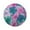 Pink and Teal Tie-dye, variant on 15.4" Round Placemat Set of 1 Polyester Fabric Place Mats Non-Slip Dining Kitchen Table Mats for Kitchen Party Decor Lily Motifs Pattern