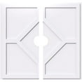 thumbnail image 1 of Ekena Millwork CMP28EY2-04000 28 in. OD x 4 in. ID Square Embry Architectural Grade PVC Contemporary Ceiling Medallion - 2 Piece, 1 of 1