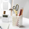 thumbnail image 4 of FRCOLOR pen case 2Pcs Wall Mounted Pen Holder Simple Style Pencil Case Plastic Makeup Brush Holder Pen Container,4.06"X3.07"X2.95", 4 of 5