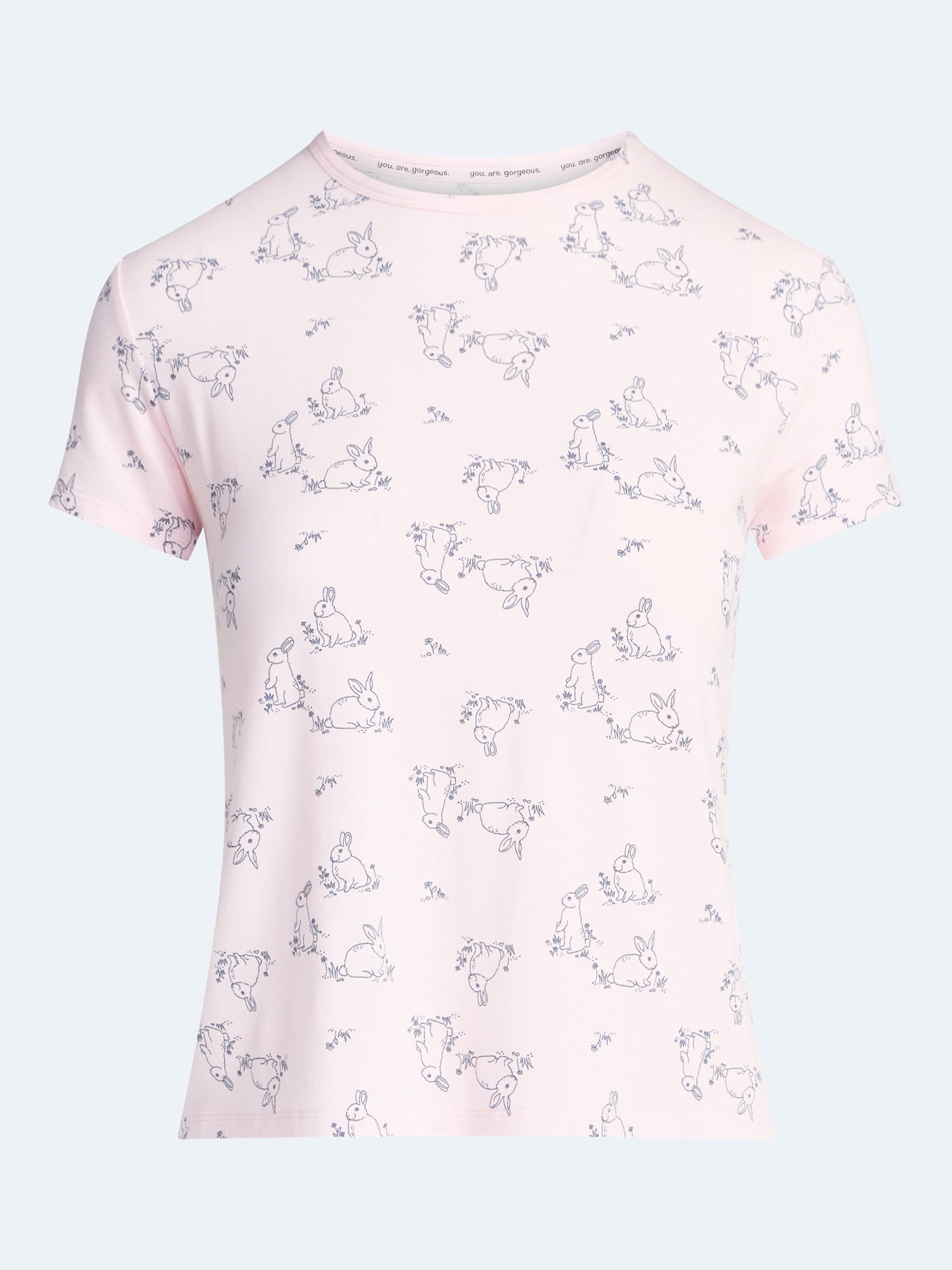 Joyspun Women’s Scoop Neck Sleepwear Modal Tee with Short Sleeves, Sizes S-3X