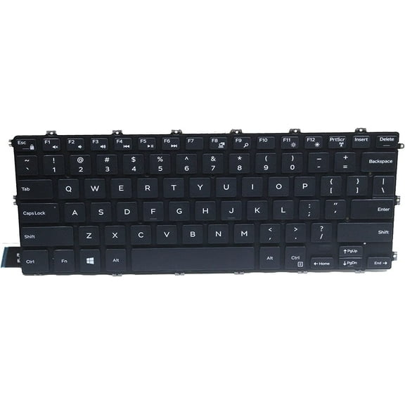 New US Black English Backlit Laptop Keyboard (Without palmrest) for Dell Inspiron 15 5582 2-in-1 Light Backlight