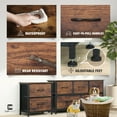 thumbnail image 4 of CAPHAUS Drawer Storage Tower w/ 14 Fabric Bins, Office Drawer, Sorting Unit, Chest of Drawers, Organizer w/ P2 Board Top & Fabric Bins, Organizer Unit for Multi-purpose, Hallway, Office, Rustic Oak, 4 of 9