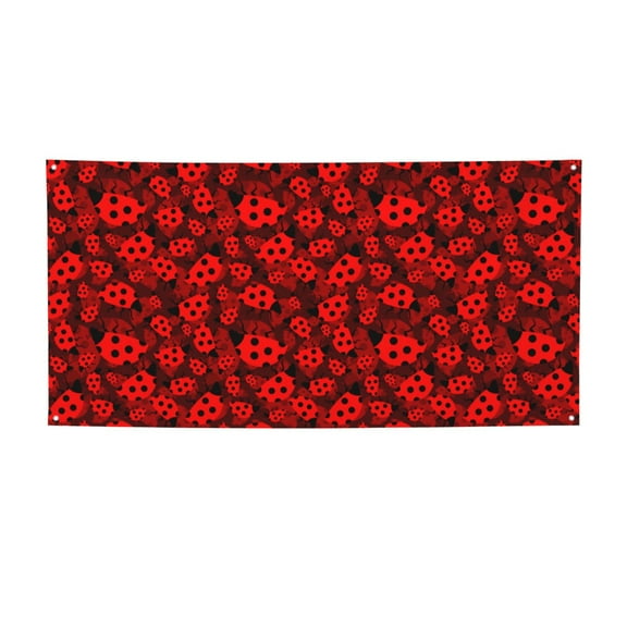 Picia Ladybugs 1 Pattern Party Banner, Festive Decoration, Holiday Banner, Celebration Decor, Event Banner, Reusable Party Banner-Small
