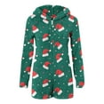 thumbnail image 4 of successthop Christmas Romper Adult Women Hat Hooded with Cute Ear Fleece Sleepwear Fuzzy Loungewear Shorts Warm Playsuit, 4 of 6