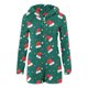 thumbnail image 5 of Pijama de manga larga con cremallera y capucha para mujer, con estampado navideño, cálido, de poliéster, para estar en casa, 5 of 7